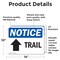 Signmission Trail (Up Arrow) Sign With Symbol, 14 in W x Rectangle, Vinyl Decal OS-2PACK-NS-D-1014-L-18712 - alternate 2